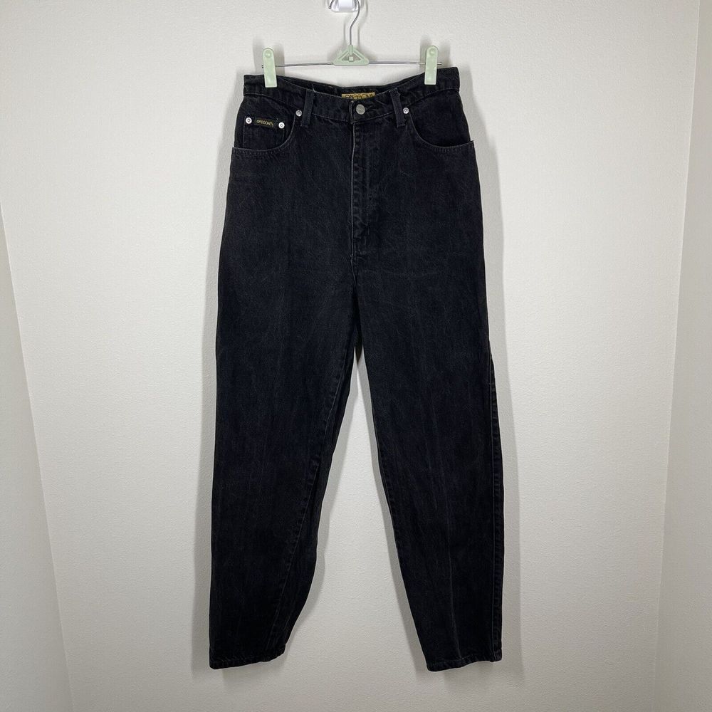 Vintage Sasson Jeans Mom Women’s Size 14 Black Rigid High‎ Waist Straight Leg